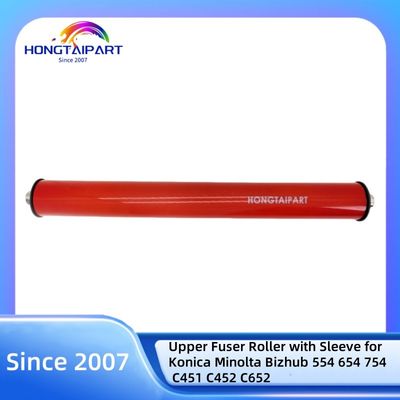 خرید رولر فیوزر بالا با آستین برای Konica Minolta Bizhub 554 654 754 C451 C452 C652 کپی رنگ رولر حرارتی HONGTAIPART ساخت آنلاین
