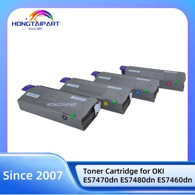 کارتریج تونر رنگی سازگار CMYK 45396213 45396214 45396215 45396216 برای کیت تونر چاپگر OKI ES7470 ES7480 ES7460
