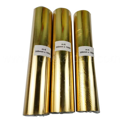 فویل طلا 300mmx120m برای DC-300TJ فویل فروش داغ لوازم جانبی دستگاه برنزینگ دارای کیفیت بالا